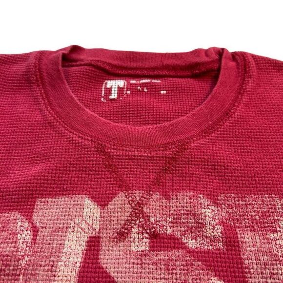 Retro Washington State University Cougars Thermal Waffle Long Sleeve Shirt - Picture 3 of 3